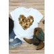 Sunflower Heart-shaped Print Short Sleeve Top Sunflower Heart-shaped Print Short Sleeve Top