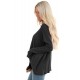Black Waffle Texture V Neck Twist Long Sleeve Top Black Waffle Texture V Neck Twist Long Sleeve Top