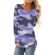 Blue Stand For Something Camo Knit Top Blue Stand For Something Camo Knit Top