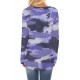 Blue Stand For Something Camo Knit Top Blue Stand For Something Camo Knit Top