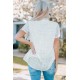 White Swiss Dot Short Sleeve Flowy Top White Swiss Dot Short Sleeve Flowy Top