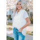 White Swiss Dot Short Sleeve Flowy Top White Swiss Dot Short Sleeve Flowy Top