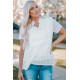 White Swiss Dot Short Sleeve Flowy Top White Swiss Dot Short Sleeve Flowy Top
