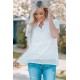 White Swiss Dot Short Sleeve Flowy Top White Swiss Dot Short Sleeve Flowy Top