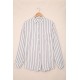 Khaki Striped Buttons Closure Long Sleeve Shirt Khaki Striped Buttons Closure Long Sleeve Shirt