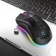 2.4G Wireless Gaming Mouse Rechargeable Mouse with RGB Light Effect 3 Adjustable DPI Hollowed-out Honeycomb Design Black 2.4G Wireless Gaming Mouse Rechargeable Mouse with RGB Light Effect 3 Adjustable DPI Hollowed-out Honeycomb Design Black