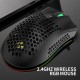 2.4G Wireless Gaming Mouse Rechargeable Mouse with RGB Light Effect 3 Adjustable DPI Hollowed-out Honeycomb Design Black 2.4G Wireless Gaming Mouse Rechargeable Mouse with RGB Light Effect 3 Adjustable DPI Hollowed-out Honeycomb Design Black