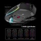 2.4G Wireless Gaming Mouse Rechargeable Mouse with RGB Light Effect 3 Adjustable DPI Hollowed-out Honeycomb Design Black 2.4G Wireless Gaming Mouse Rechargeable Mouse with RGB Light Effect 3 Adjustable DPI Hollowed-out Honeycomb Design Black