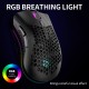 2.4G Wireless Gaming Mouse Rechargeable Mouse with RGB Light Effect 3 Adjustable DPI Hollowed-out Honeycomb Design Black 2.4G Wireless Gaming Mouse Rechargeable Mouse with RGB Light Effect 3 Adjustable DPI Hollowed-out Honeycomb Design Black