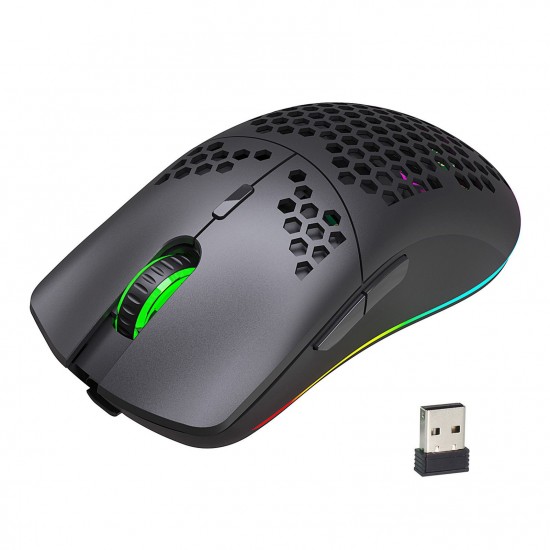 T66 RGB 2.4G Wireless Gaming Mouse RGB Lighting Charging Mouse with Adjustable DPI Ergonomic Design for Desktop Laptop Black T66 RGB 2.4G Wireless Gaming Mouse RGB Lighting Charging Mouse with Adjustable DPI Ergonomic Design for Desktop Laptop Black