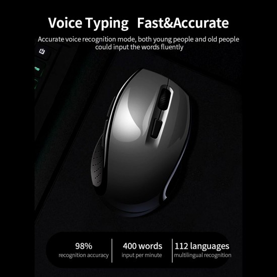X5 AI Intelligent Voice Mouse 2.4G Wireless Silent Office Mouse 1200DPI Voice Typing/Translation Mouse for Win7/8/10/XP/Mac Black&Grey X5 AI Intelligent Voice Mouse 2.4G Wireless Silent Office Mouse 1200DPI Voice Typing/Translation Mouse for Win7/8/10/XP/Mac Black&Grey