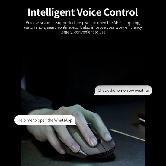 X5 AI Intelligent Voice Mouse 2.4G Wireless Silent Office Mouse 1200DPI Voice Typing/Translation Mouse for Win7/8/10/XP/Mac Black&Grey X5 AI Intelligent Voice Mouse 2.4G Wireless Silent Office Mouse 1200DPI Voice Typing/Translation Mouse for Win7/8/10/XP/Mac Black&Grey