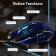 Wired Gaming Mouse 3600DPI Ergonomic Mouse Optical Mouse 4 Adjustable DPI levels/ 6 Buttons/ 7-color Breathing Light, Black Wired Gaming Mouse 3600DPI Ergonomic Mouse Optical Mouse 4 Adjustable DPI levels/ 6 Buttons/ 7-color Breathing Light, Black