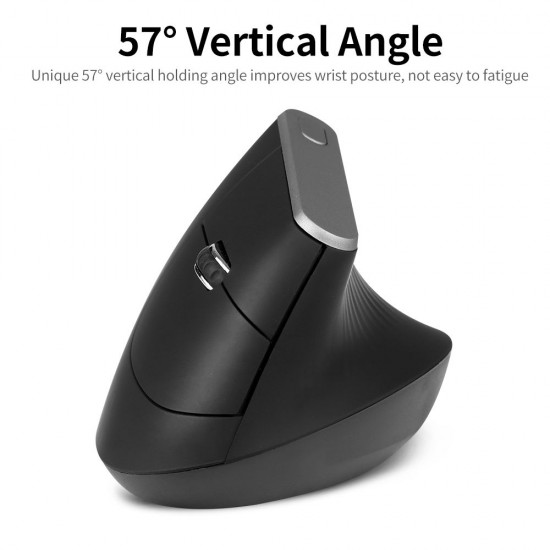 2.4G Wireless Optical Mouse Vertical Mouse 6 Keys Ergonomic Mice with 3-gear Adjustable DPI for PC Laptop Black 2.4G Wireless Optical Mouse Vertical Mouse 6 Keys Ergonomic Mice with 3-gear Adjustable DPI for PC Laptop Black