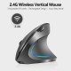 2.4G Wireless Vertical Mouse Rechargeable Upright Ergonomic Mouse 3 Adjustable DPI Levels RGB Flowing Light Plug N Play, Black 2.4G Wireless Vertical Mouse Rechargeable Upright Ergonomic Mouse 3 Adjustable DPI Levels RGB Flowing Light Plug N Play, Black