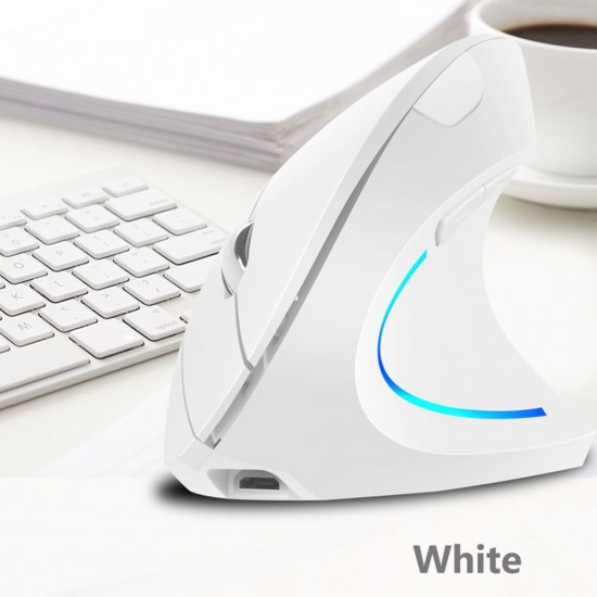2.4G Wireless Vertical Mouse Rechargeable Upright Ergonomic Mouse 3 Adjustable DPI Levels RGB Flowing Light Plug N Play, Black 2.4G Wireless Vertical Mouse Rechargeable Upright Ergonomic Mouse 3 Adjustable DPI Levels RGB Flowing Light Plug N Play, Black
