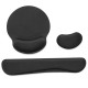 Ergonomic Memory Foam Keyboard Wrist Rest Mouse Wrist Rest Mouse Pad Set with Lycra Fabric Anti-slip Rubber Base Black Ergonomic Memory Foam Keyboard Wrist Rest Mouse Wrist Rest Mouse Pad Set with Lycra Fabric Anti-slip Rubber Base Black