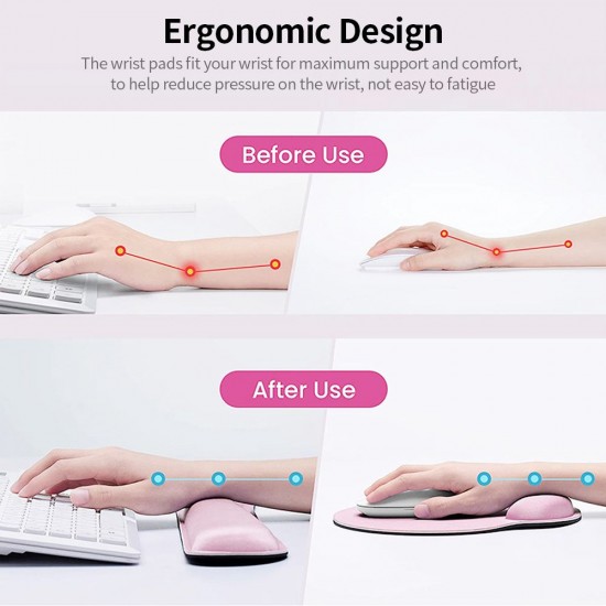 Ergonomic Memory Foam Keyboard Wrist Rest Mouse Wrist Rest Mouse Pad Set with Lycra Fabric Anti-slip Rubber Base Black Ergonomic Memory Foam Keyboard Wrist Rest Mouse Wrist Rest Mouse Pad Set with Lycra Fabric Anti-slip Rubber Base Black