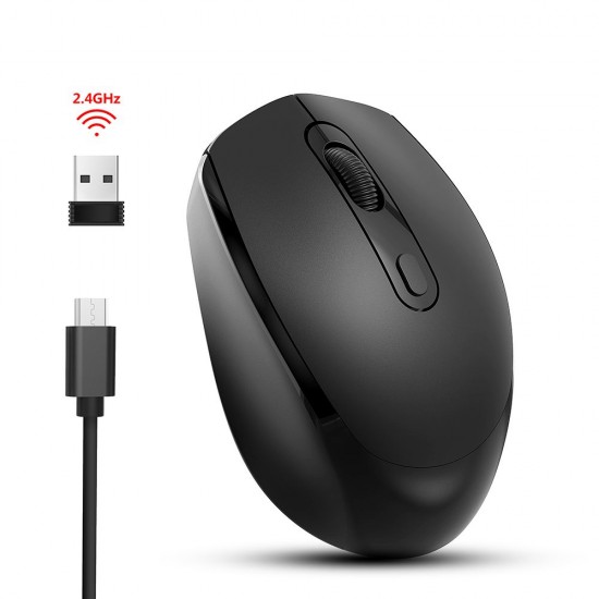 M107 2.4G Wireless Mouse Ergonomic Office Mouse with 3-gear Adjustable DPI Built-in 500mAh Rechargeable Lithium Battery Black M107 2.4G Wireless Mouse Ergonomic Office Mouse with 3-gear Adjustable DPI Built-in 500mAh Rechargeable Lithium Battery Black