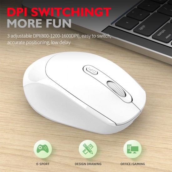 M107 2.4G Wireless Mouse Ergonomic Office Mouse with 3-gear Adjustable DPI Built-in 500mAh Rechargeable Lithium Battery Black M107 2.4G Wireless Mouse Ergonomic Office Mouse with 3-gear Adjustable DPI Built-in 500mAh Rechargeable Lithium Battery Black