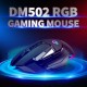 DM502 Wired Gaming Mouse Ergonomic Mice with Optical Engine Maximum 7200DPI 8 Programmable Buttons Colorful RGB Light Effect DM502 Wired Gaming Mouse Ergonomic Mice with Optical Engine Maximum 7200DPI 8 Programmable Buttons Colorful RGB Light Effect