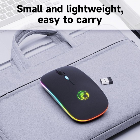 E-1300 2.4G+BT5.1 Wireless Dual-mode Mouse Ergonomic Office Mice 3 Adjustable DPI Built-in Rechargeable Lithium Battery Black E-1300 2.4G+BT5.1 Wireless Dual-mode Mouse Ergonomic Office Mice 3 Adjustable DPI Built-in Rechargeable Lithium Battery Black