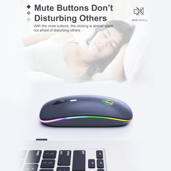 E-1300 2.4G+BT5.1 Wireless Dual-mode Mouse Ergonomic Office Mice 3 Adjustable DPI Built-in Rechargeable Lithium Battery Black E-1300 2.4G+BT5.1 Wireless Dual-mode Mouse Ergonomic Office Mice 3 Adjustable DPI Built-in Rechargeable Lithium Battery Black