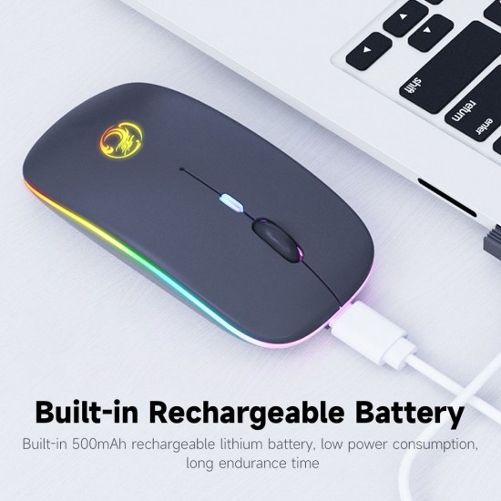E-1300 2.4G+BT5.1 Wireless Dual-mode Mouse Ergonomic Office Mice 3 Adjustable DPI Built-in Rechargeable Lithium Battery Black E-1300 2.4G+BT5.1 Wireless Dual-mode Mouse Ergonomic Office Mice 3 Adjustable DPI Built-in Rechargeable Lithium Battery Black