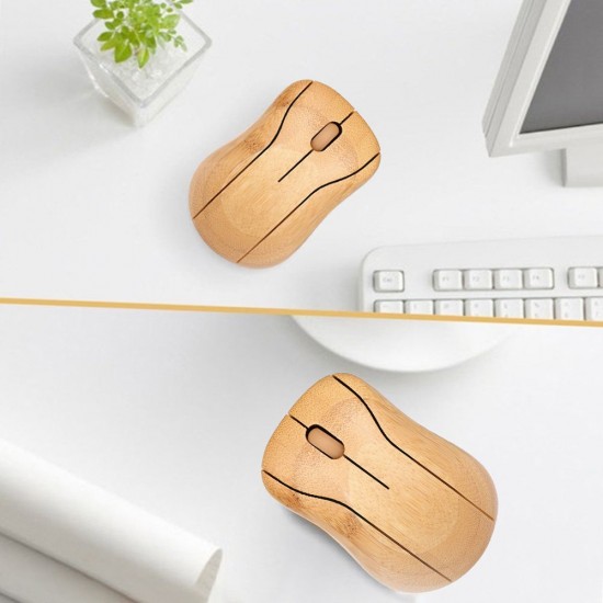 2.4G Wireless Optical Bamboo Mouse 3 Adjustable DPI Computer Mouse with USB Receiver for Notebook PC Laptop Computer Yellow 2.4G Wireless Optical Bamboo Mouse 3 Adjustable DPI Computer Mouse with USB Receiver for Notebook PC Laptop Computer Yellow