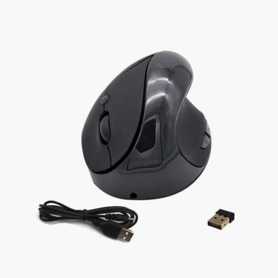 Optical Vertical Mouse Ergonomic Wireless Mouse Rechargeable Mice Built-in Battery with DPI Switch for PC Laptop(Black) Optical Vertical Mouse Ergonomic Wireless Mouse Rechargeable Mice Built-in Battery with DPI Switch for PC Laptop(Black)