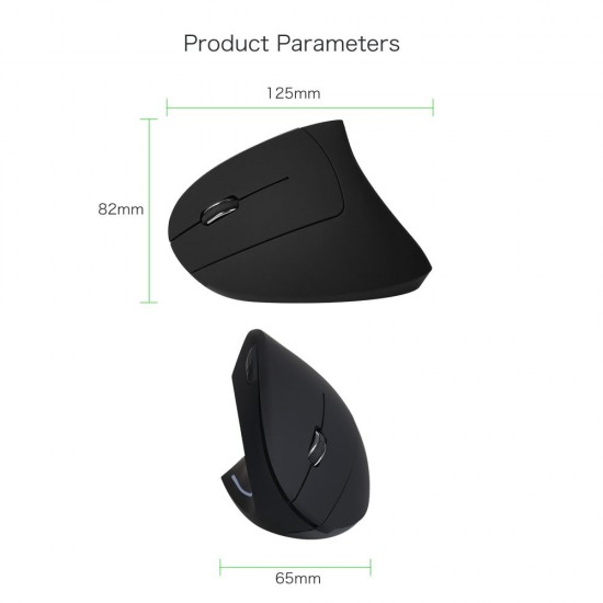 2.4G Wireless Vertical Mouse Left Hand USB Ergonomic Optical Mouse Left-handed High Precision Adjustable 800/ 1200/ 1600 DPI 5 Buttons Replacement for Mac Laptop PC 2.4G Wireless Vertical Mouse Left Hand USB Ergonomic Optical Mouse Left-handed High Precision Adjustable 800/ 1200/ 1600 DPI 5 Buttons Replacement for Mac Laptop PC
