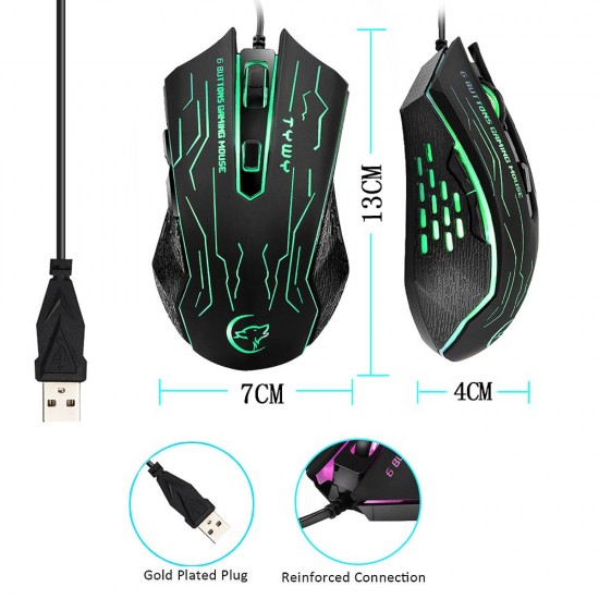 G820 Wired Gaming Mouse 7 Color Backlight 6 Button LED 3200 Optical DPI Computer Mouse Gamer Mouse G820 Wired Gaming Mouse 7 Color Backlight 6 Button LED 3200 Optical DPI Computer Mouse Gamer Mouse