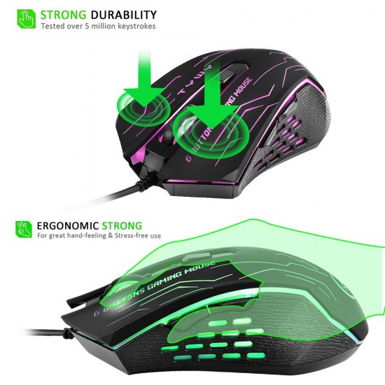 G820 Wired Gaming Mouse 7 Color Backlight 6 Button LED 3200 Optical DPI Computer Mouse Gamer Mouse G820 Wired Gaming Mouse 7 Color Backlight 6 Button LED 3200 Optical DPI Computer Mouse Gamer Mouse