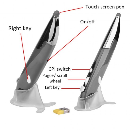 PR-06 2.4Ghz Wireless Optical Touch-pen Mouse 800/1200/1600DPI Wireless Mouse Pen with Stylus Function Handwriting Ergonomic Mice for PC Laptop Computer PR-06 2.4Ghz Wireless Optical Touch-pen Mouse 800/1200/1600DPI Wireless Mouse Pen with Stylus Function Handwriting Ergonomic Mice for PC Laptop Computer