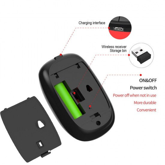 YWYT G850 2.4GHz Wireless Mouse 2400DPI Optical Mouse Rechargeable Mute Office Mouse Ergonomic Mouse for PC Laptop YWYT G850 2.4GHz Wireless Mouse 2400DPI Optical Mouse Rechargeable Mute Office Mouse Ergonomic Mouse for PC Laptop