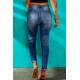 Blue Casual Leopard Animal Print Ripped Jeans Blue Casual Leopard Animal Print Ripped Jeans