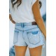 Sky Blue Dandelion High Rise Distressed Denim Shorts Sky Blue Dandelion High Rise Distressed Denim Shorts