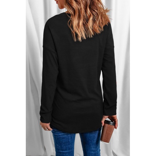 Black Let me tell you about my Jesus Graphic Long Sleeve Knit Top Black Let me tell you about my Jesus Graphic Long Sleeve Knit Top
