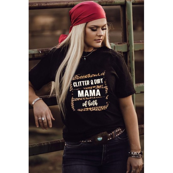 Black Letters Print Rolled Sleeve T-shirt Black Letters Print Rolled Sleeve T-shirt
