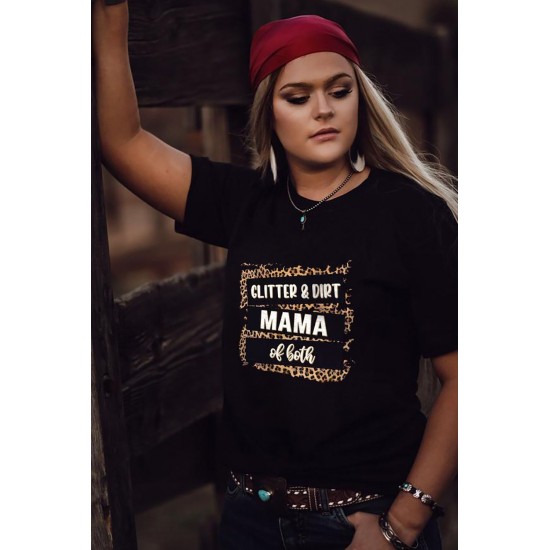 Black Letters Print Rolled Sleeve T-shirt Black Letters Print Rolled Sleeve T-shirt