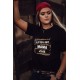 Black Letters Print Rolled Sleeve T-shirt Black Letters Print Rolled Sleeve T-shirt