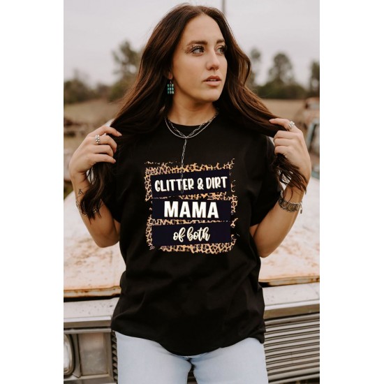 Black Letters Print Rolled Sleeve T-shirt Black Letters Print Rolled Sleeve T-shirt