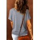 Gray Casual Letter Bunny Print Short Sleeve T Shirt Gray Casual Letter Bunny Print Short Sleeve T Shirt