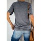 Gray Casual Skull Print Rolled Sleeve Graphic T-Shirt Gray Casual Skull Print Rolled Sleeve Graphic T-Shirt