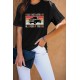 Black Casual Pick Up Truck Print Graphic Tee Black Casual Pick Up Truck Print Graphic Tee