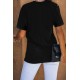 Black Casual Pick Up Truck Print Graphic Tee Black Casual Pick Up Truck Print Graphic Tee