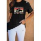 Black Casual Pick Up Truck Print Graphic Tee Black Casual Pick Up Truck Print Graphic Tee
