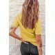 Yellow Western Cross Graphic Print Short Sleeve T Shirt Yellow Western Cross Graphic Print Short Sleeve T Shirt