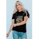 Black I Sleep Around Leopard Car Printed Graphic T Shirt Black I Sleep Around Leopard Car Printed Graphic T Shirt