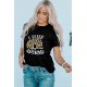 Black I Sleep Around Leopard Car Printed Graphic T Shirt Black I Sleep Around Leopard Car Printed Graphic T Shirt